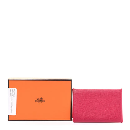 Hermes Evercolor Calvi Card Case Framboise 8 of 8