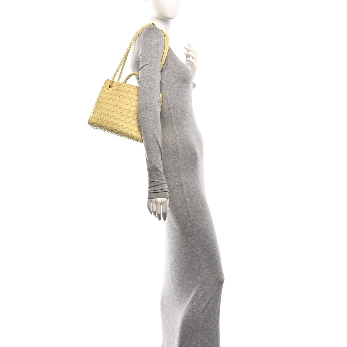 Nappa Intrecciato Small Andiamo Shoulder Bag Chamomile