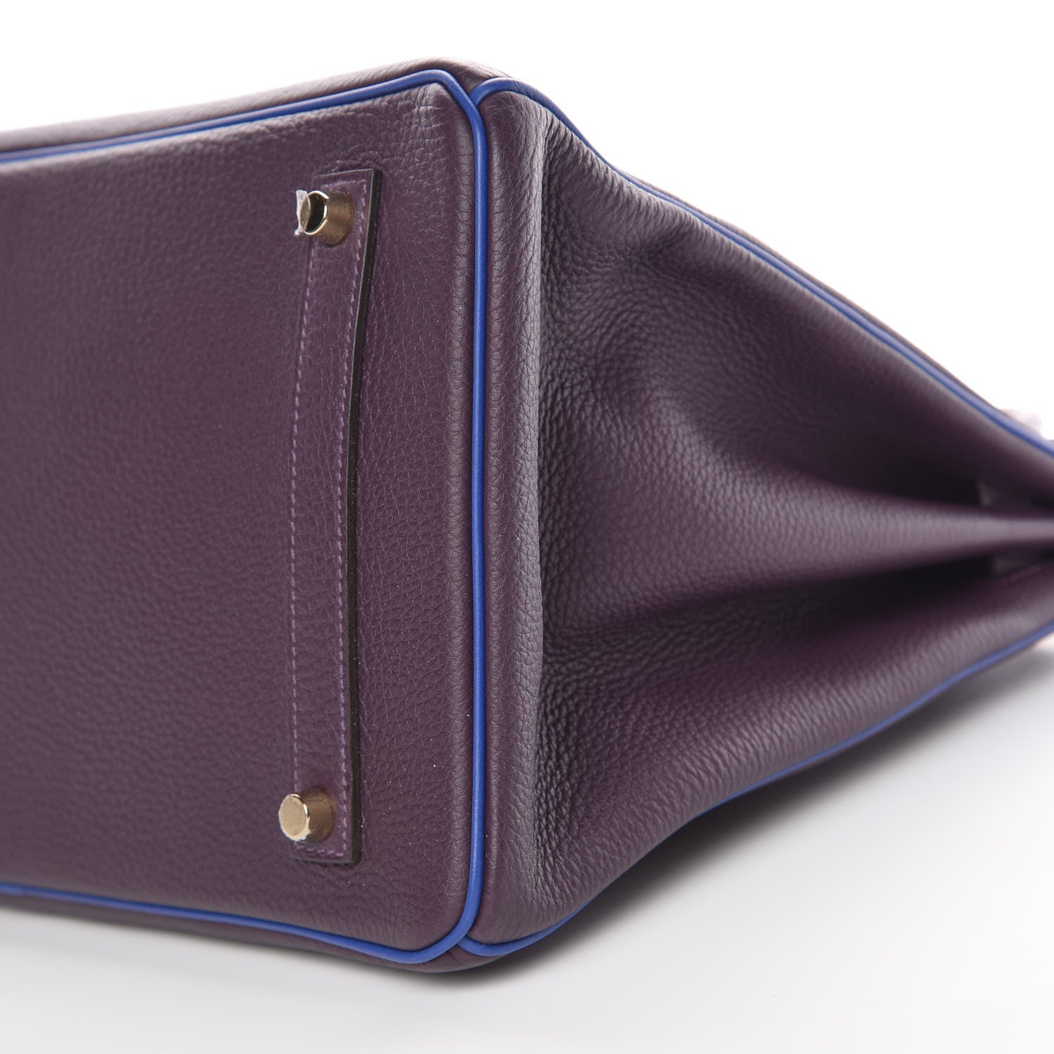 Hermes Togo Horseshoe Birkin 35 Raisin Bleu Electrique 30 of 30