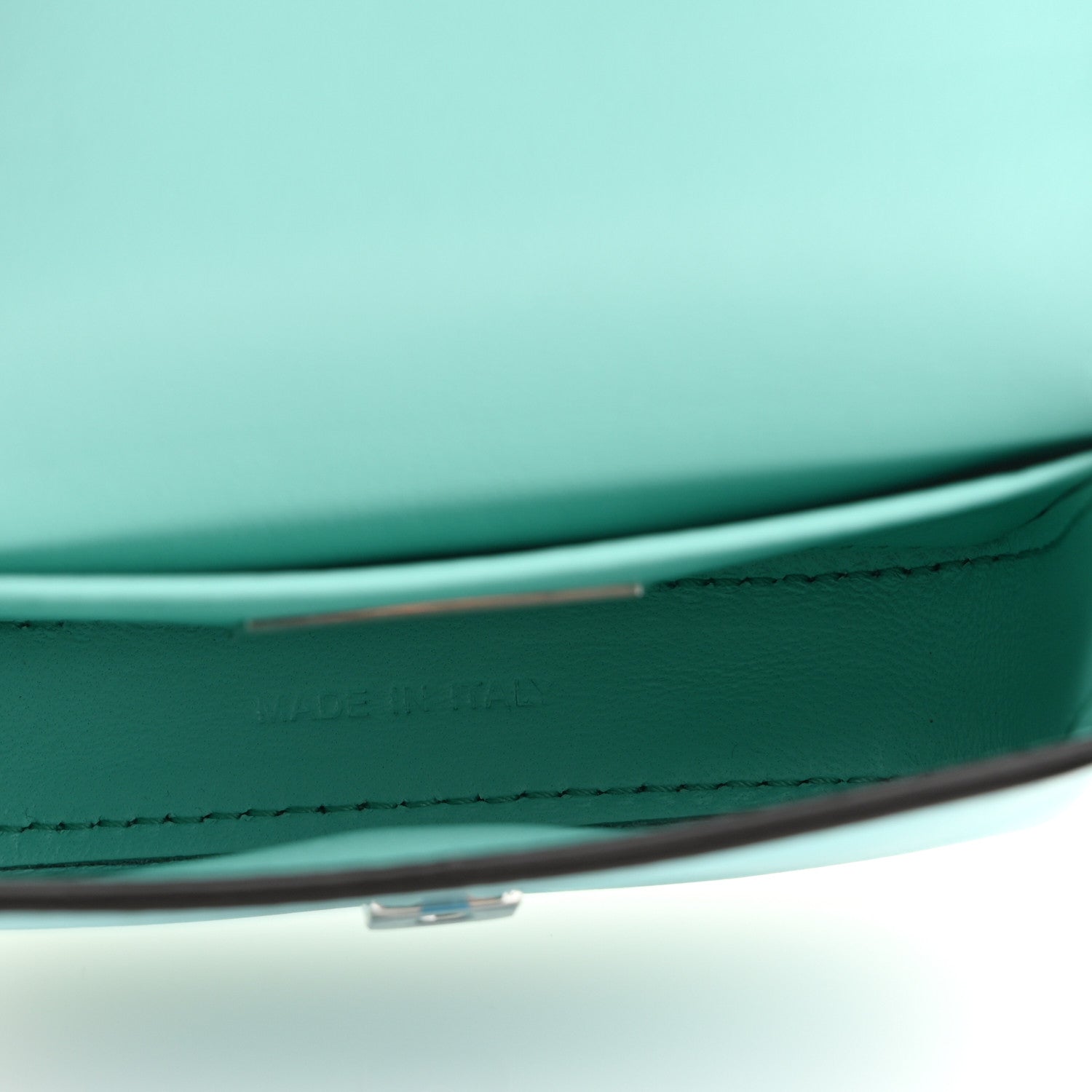Fendi X TIFFANY Vitello Seta Sterling Silver Nano Maxi Buckle Baguette Tiffany Blue Silver 5 of 11