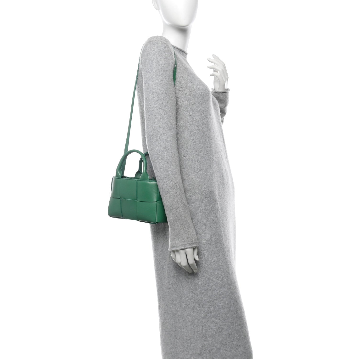 Bottega Veneta Nappa Maxi Intreccio Mini Arco Tote Green 2 of 11