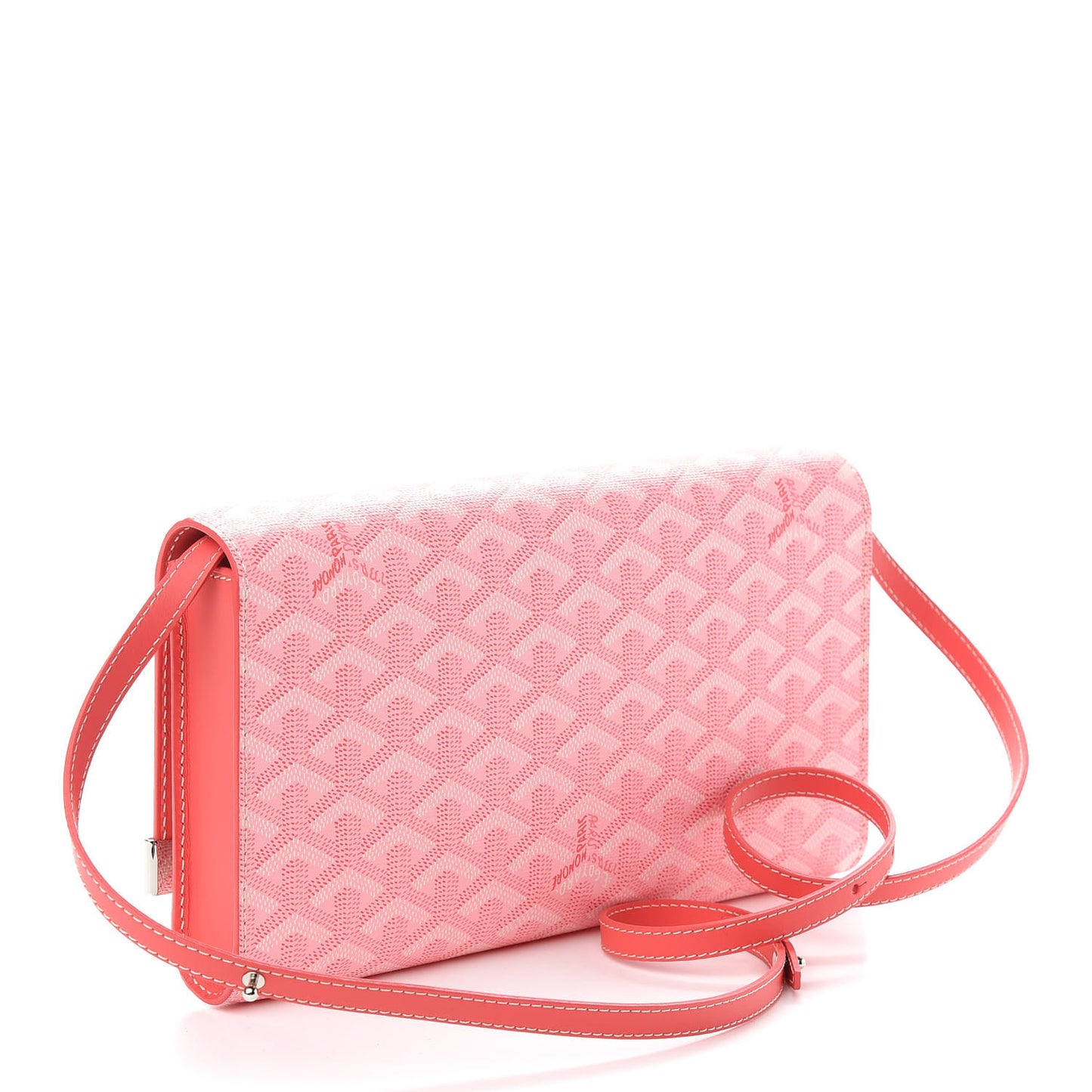 Goyardine Monte Carlo Bois Clutch With Strap Pink