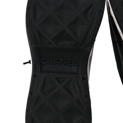 Chanel Velvet Calfskin Mixed Fibers CC Sneakers 36 Black 6 of 8