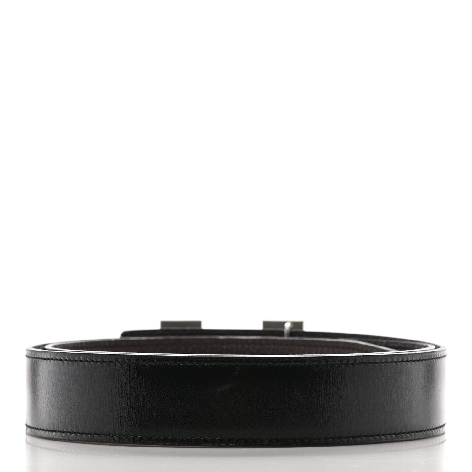 Hermes Box Togo 32mm H Belt 95 Black Chocolate 2 of 8