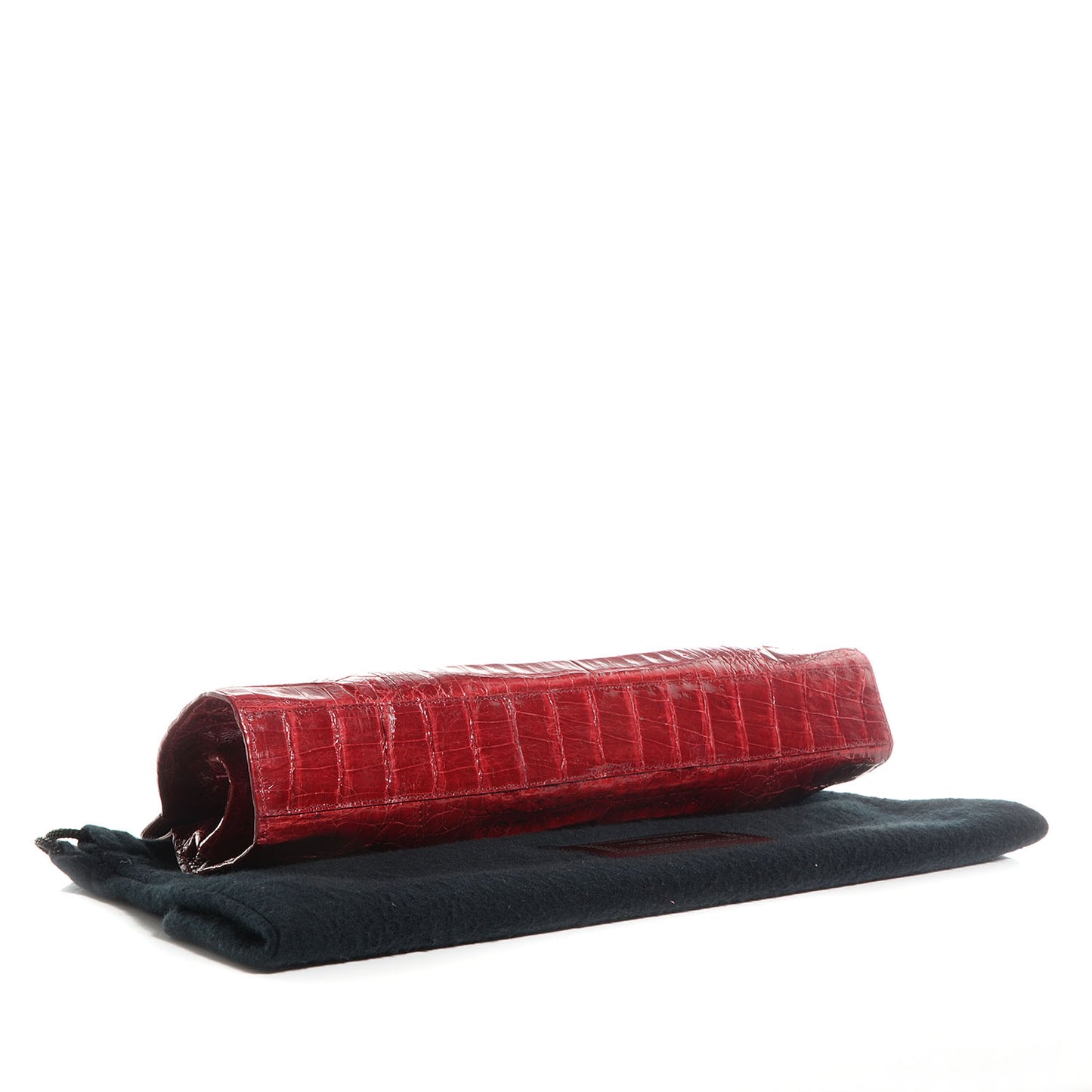 Crocodile Clutch Dark Red