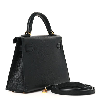Hermes Epsom Mini Kelly Sellier 20 Black 3 of 11