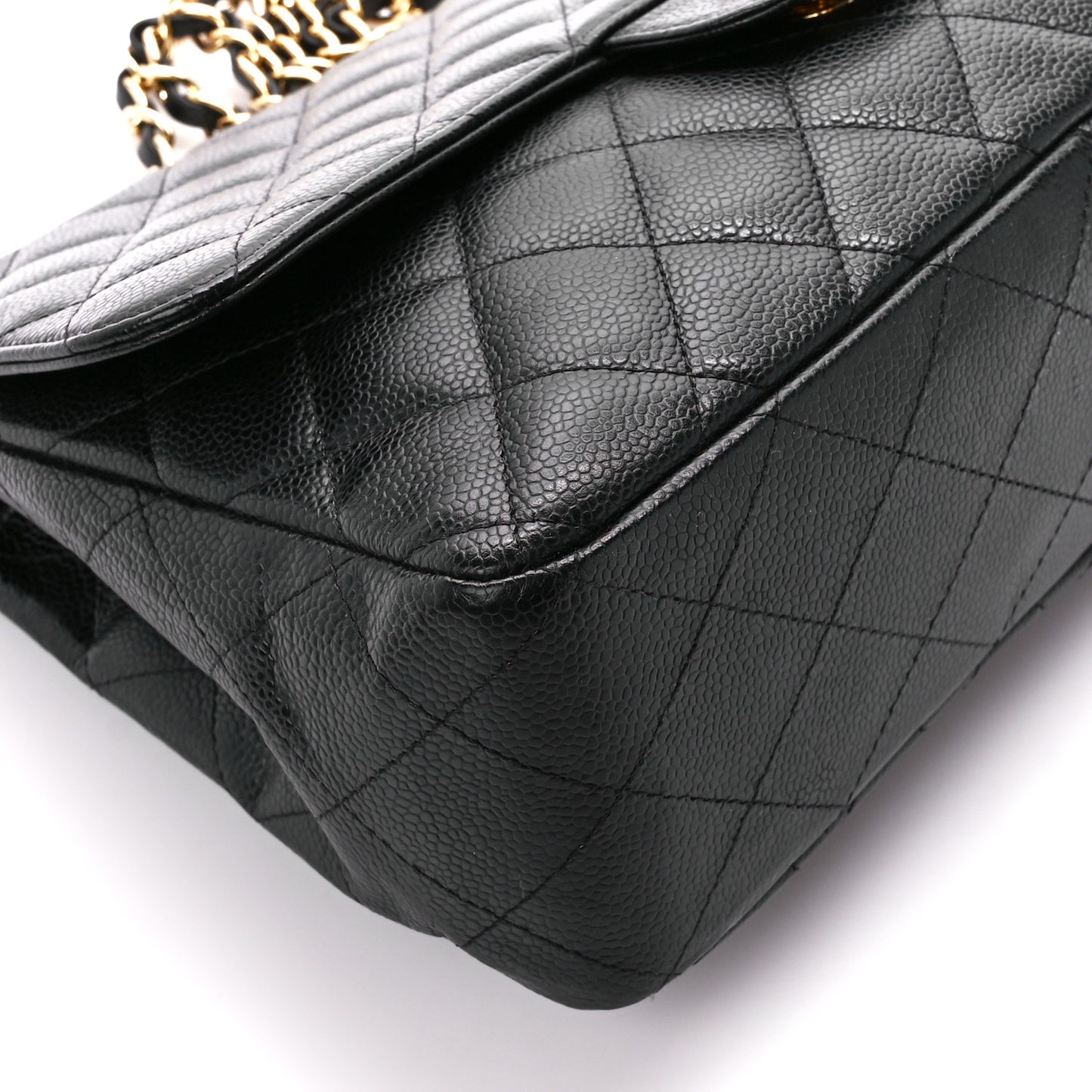 Caviar Quilted Jumbo Single Flap Black