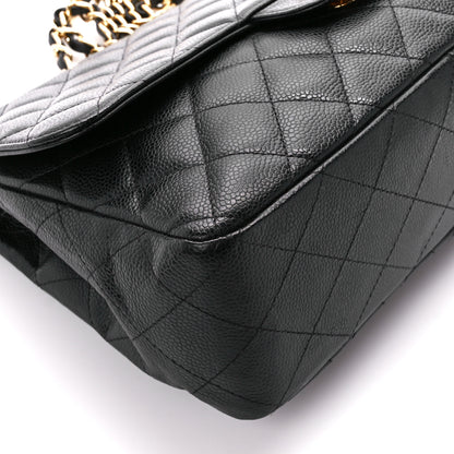 Chanel Caviar Quilted Jumbo Single Flap Black 10 of 12