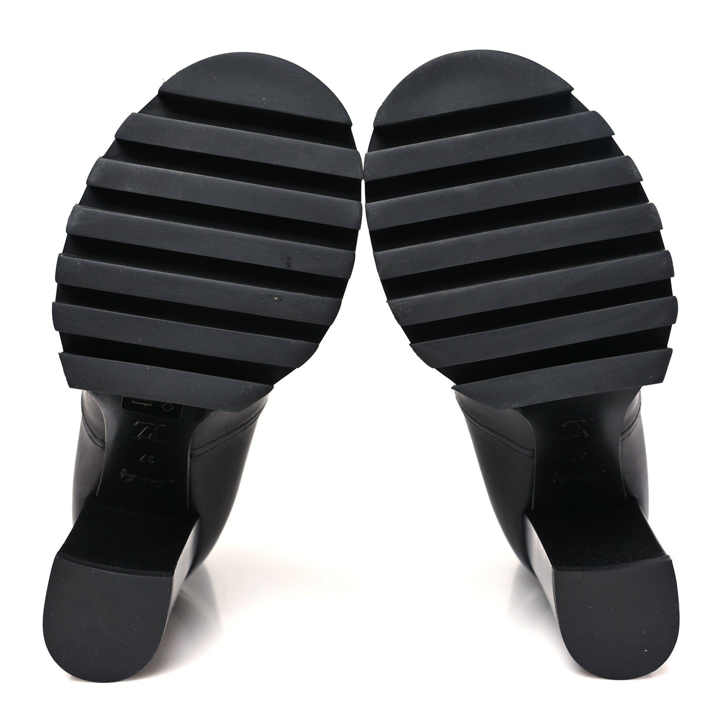 Calfskin Monogram Star Trail Ankle Boots 37 Black