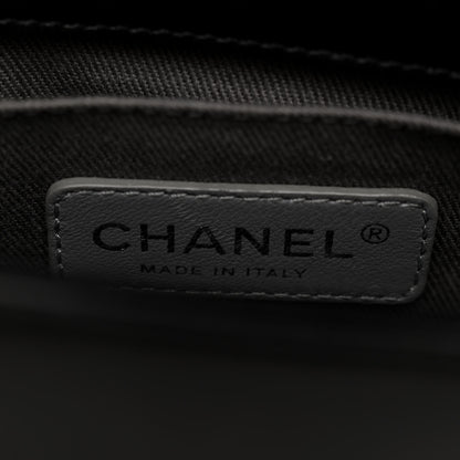 Chanel Lambskin Studded Galuchat Stingray Small Boy Crossbody Flap Black 6 of 10