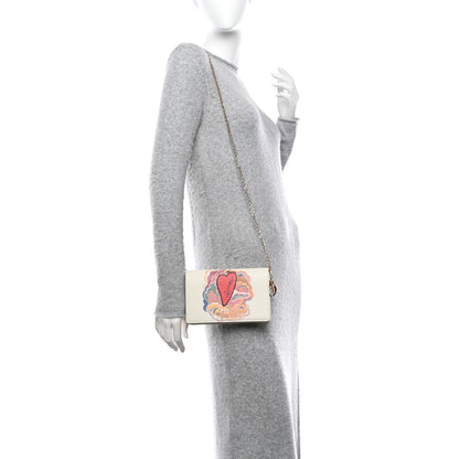 Christian Dior Calfskin Amour Wallet On Chain Latte Multicolor 2 of 11