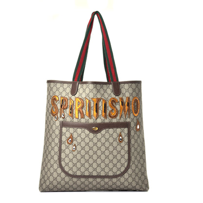 Gucci GG Supreme Monogram Web Spiritsimo Tote 1 of 8