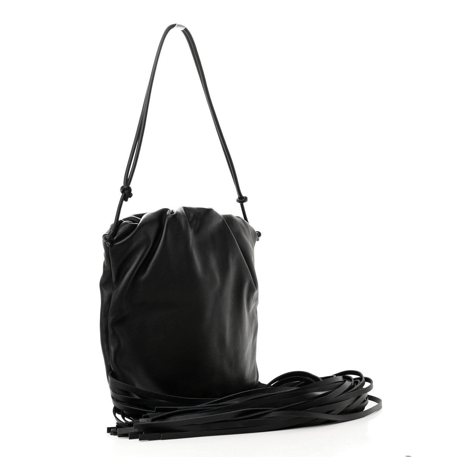 Bottega Veneta Nappa The Fringe Pouch Shoulder Bag Black 3 of 12