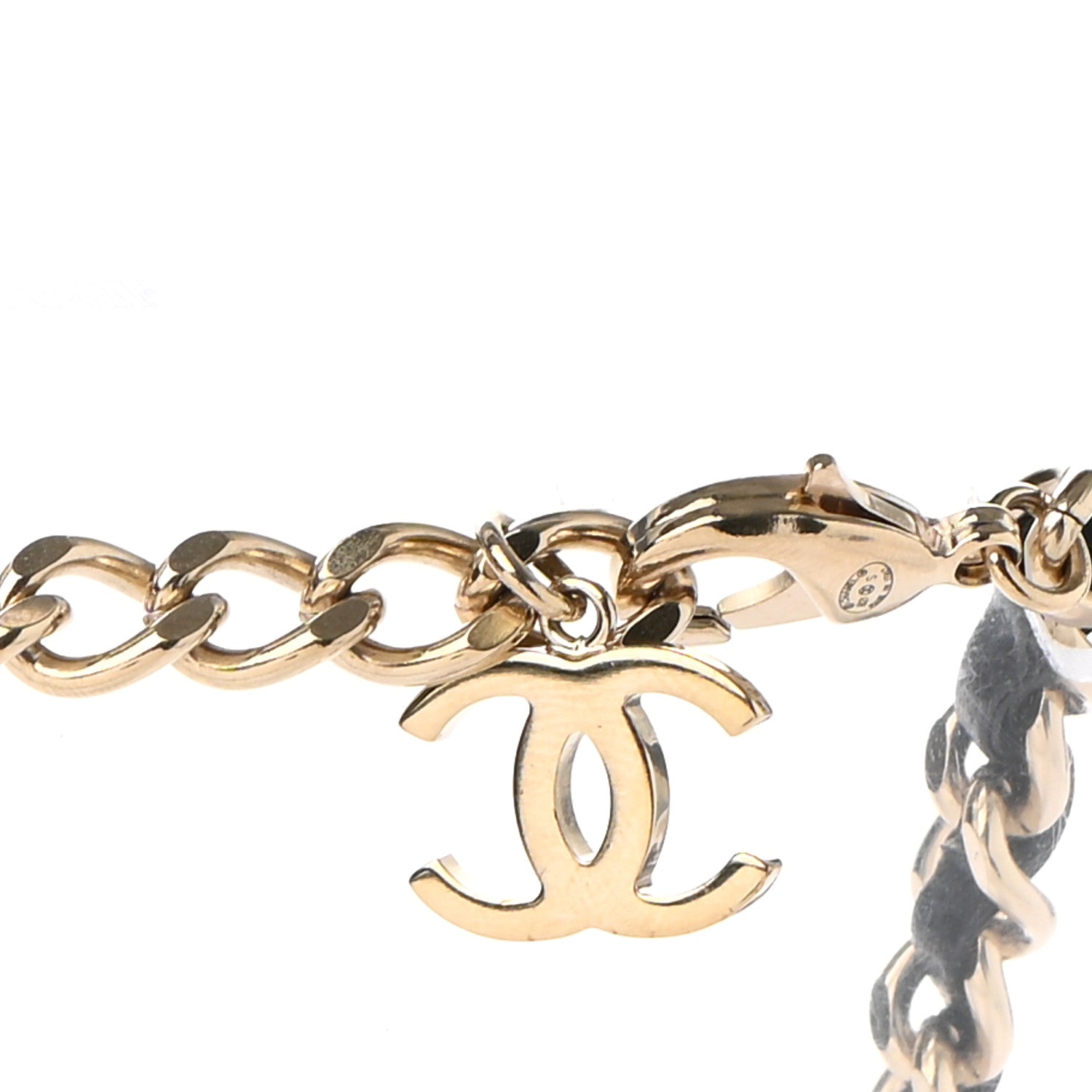 Chanel Metal Lambskin Chain Micro Bag Necklace Gold Black 4 of 6