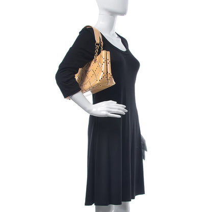 Chanel Patent Perforated CC Shopping Tote Beige 2 of 15