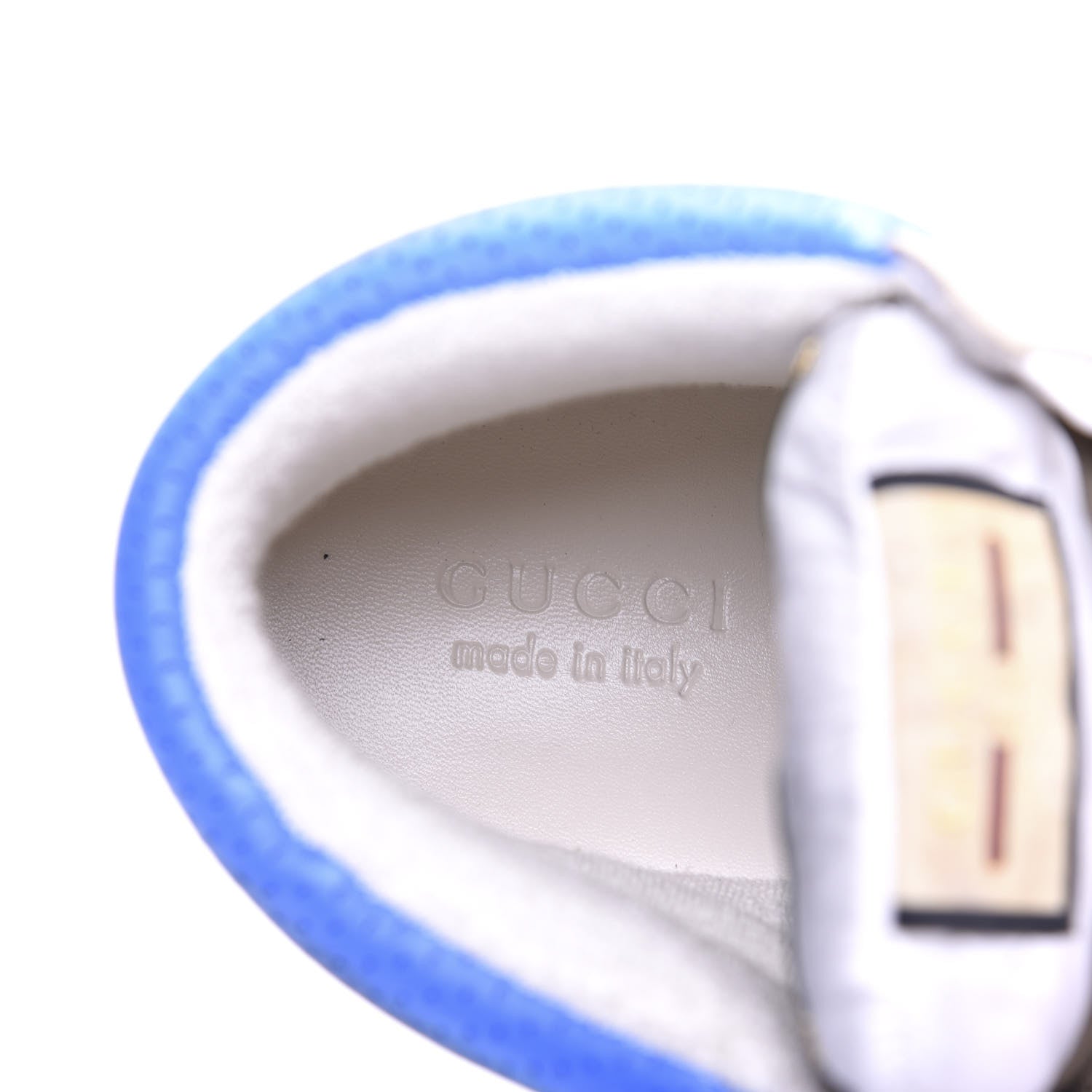 Gucci Nubuck Web Mens Screener High Top Sneakers 9.5 Dusty Milk Bright Splash 7 of 10