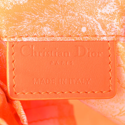 Christian Dior Technical Fabric Embroidered Toile De Jouy Sauvage DiorTravel Pouch Fluorescent Orange 6 of 10