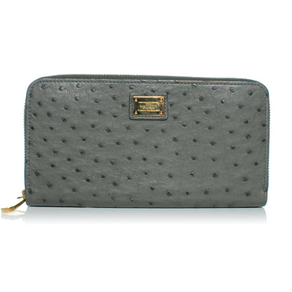 Louis Vuitton Ostrich Zippy Wallet Gris Special Order 1 of 6