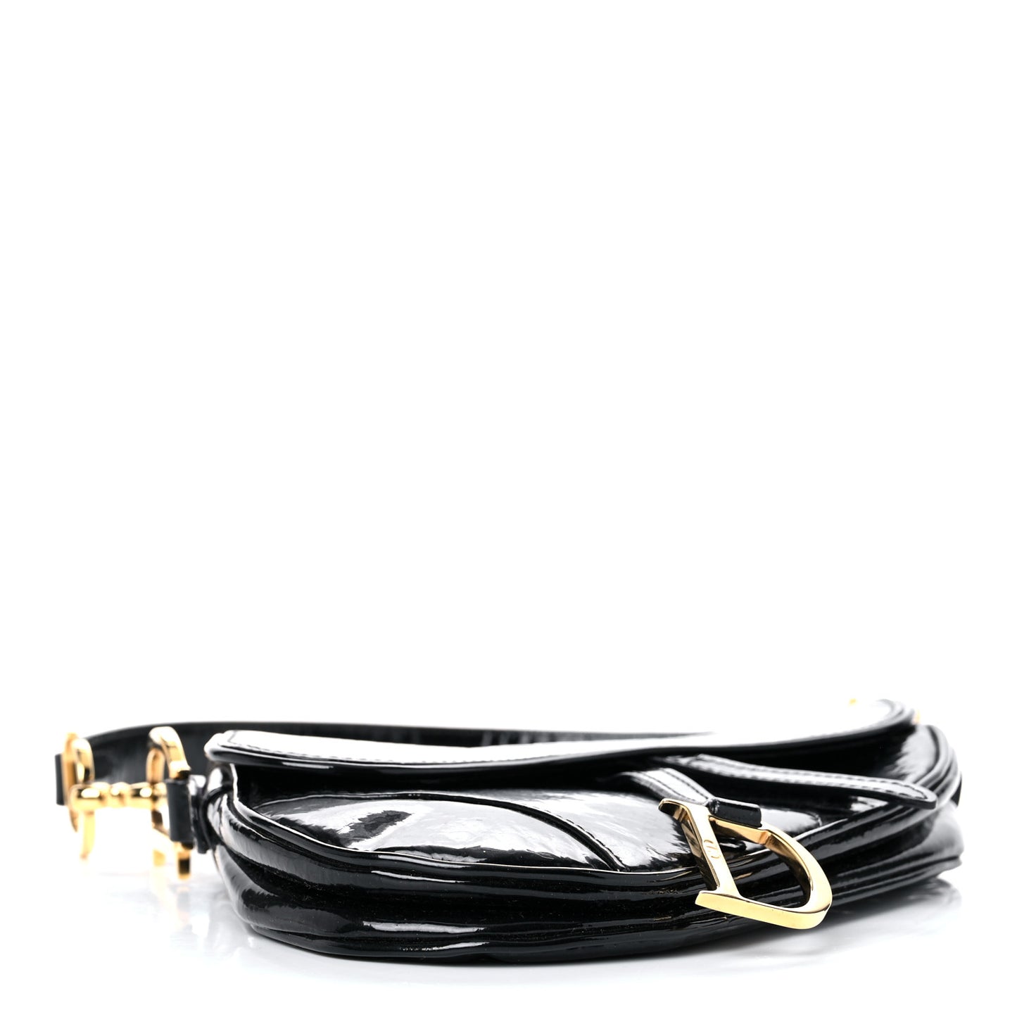 Patent Monogram Mini Saddle Bag Black