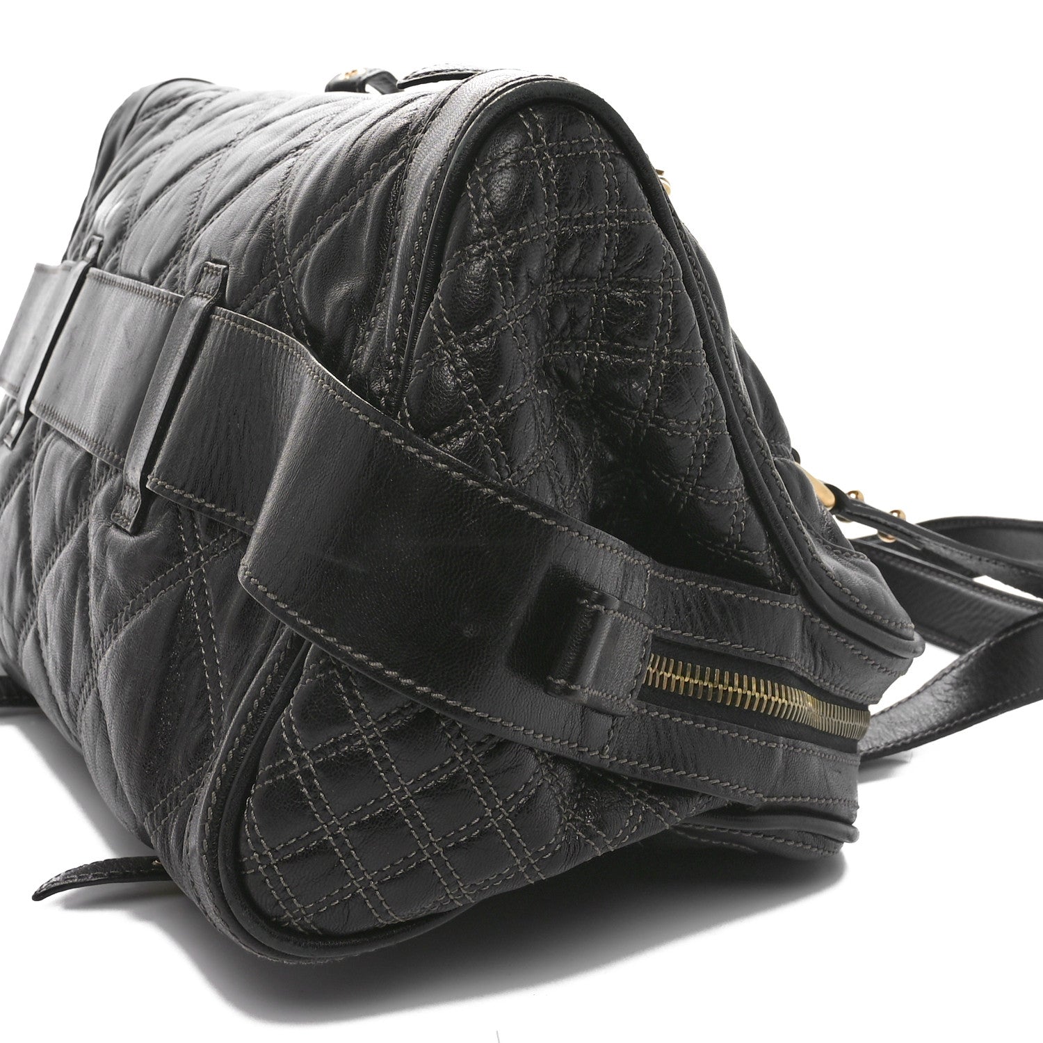 Marc Jacobs Lacquered Lambskin Quilted Satchel Black 9 of 11