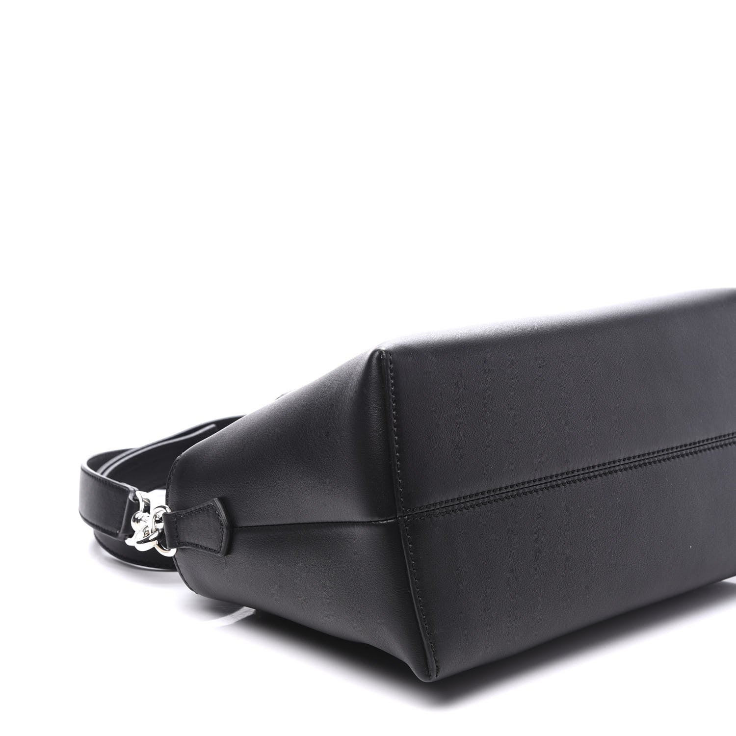 Fendi Vitello Dolce Bi-Color FF 1974 Embossed Medium By The Way Boston Bag Black Maya 7 of 12