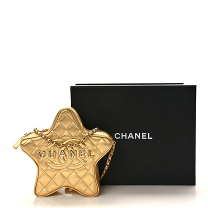 Chanel Metallic Lambskin Quilted Walk Of Fame Star Bag Gold 10 of 10