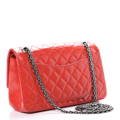 Chanel Patent Distressed Calfskin Quilted 2.55 Reissue 225 Flap Red 2 of 11