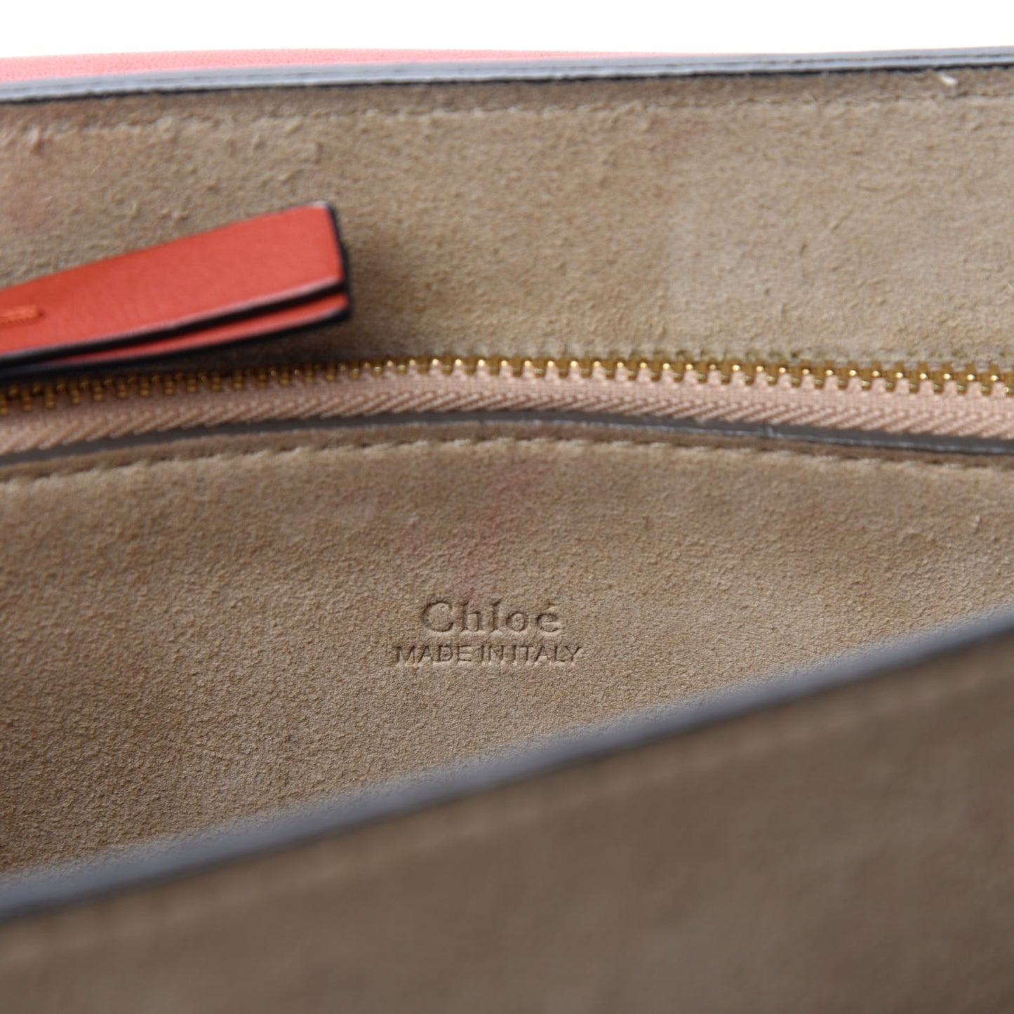 Calfskin Suede Medium Faye Shoulder Bag Sepia Red