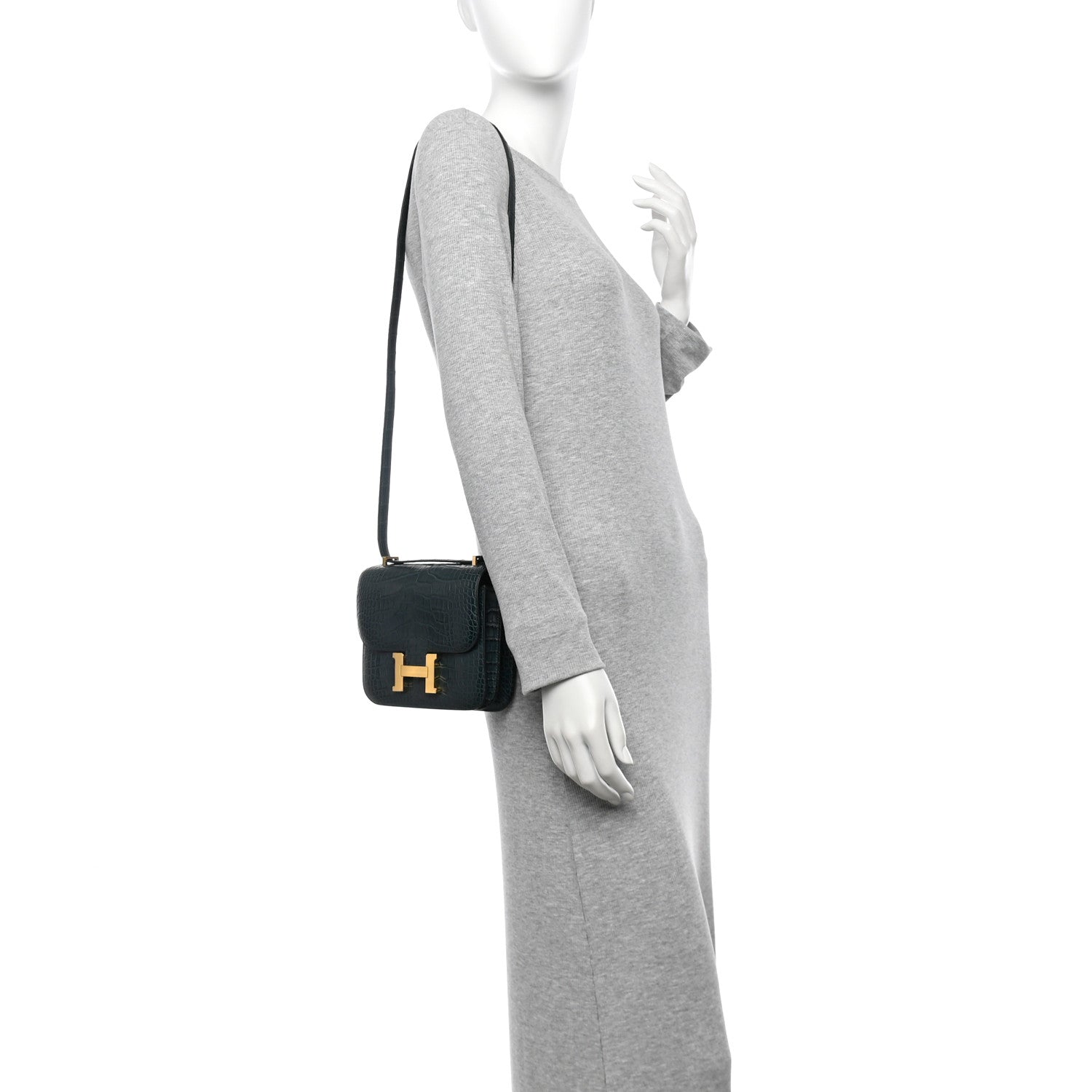 Hermes Matte Alligator Constance 18 Vert Cypress 2 of 12