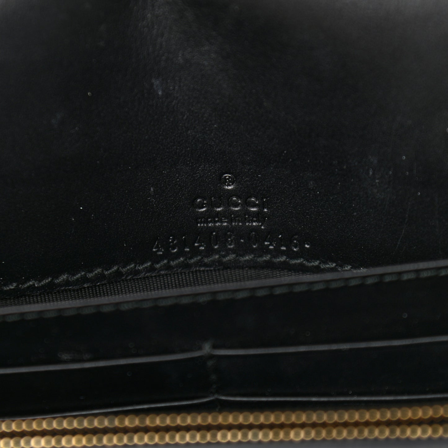 Guccissima Signature Bowy Chain Wallet Black