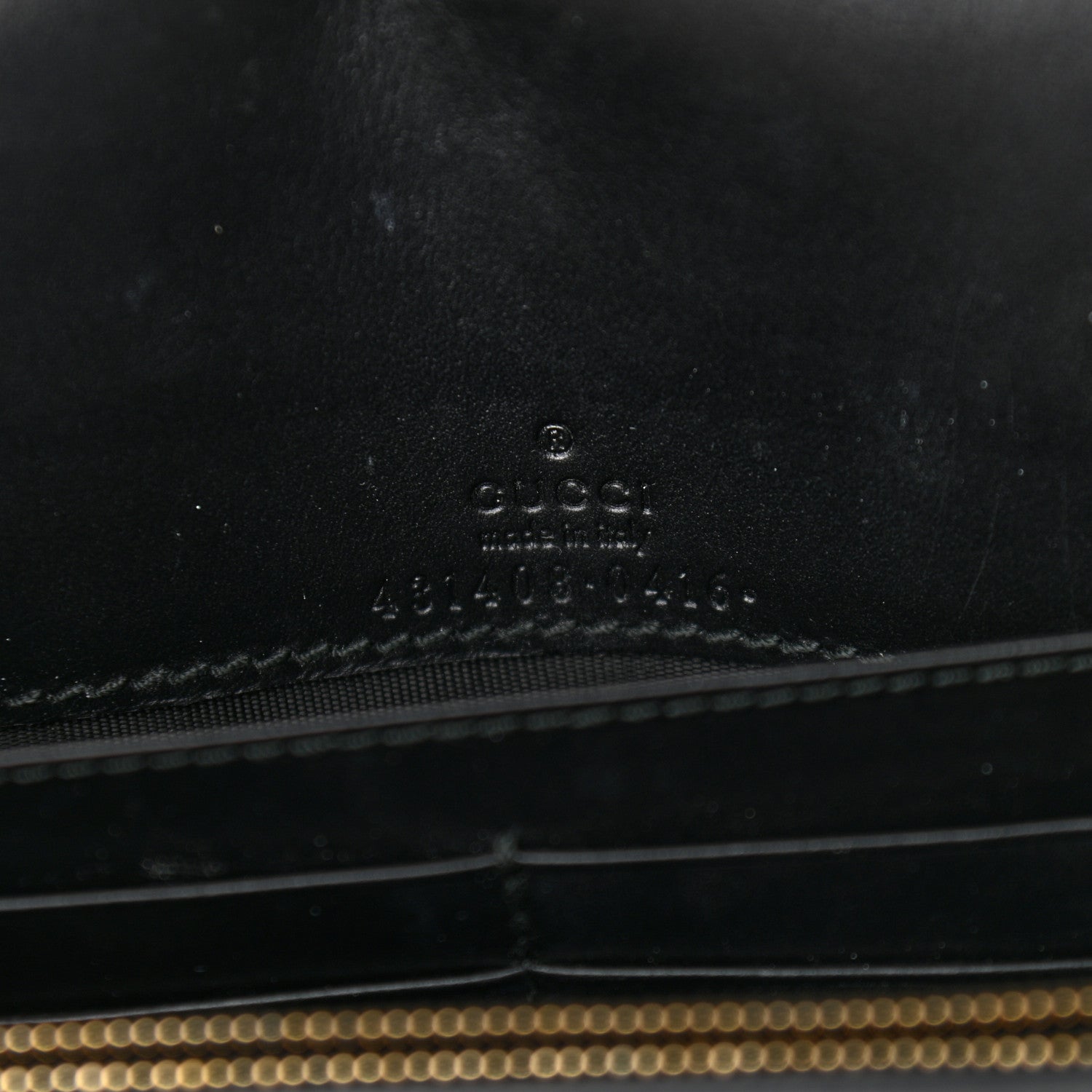 Gucci Guccissima Signature Bowy Chain Wallet Black 6 of 9