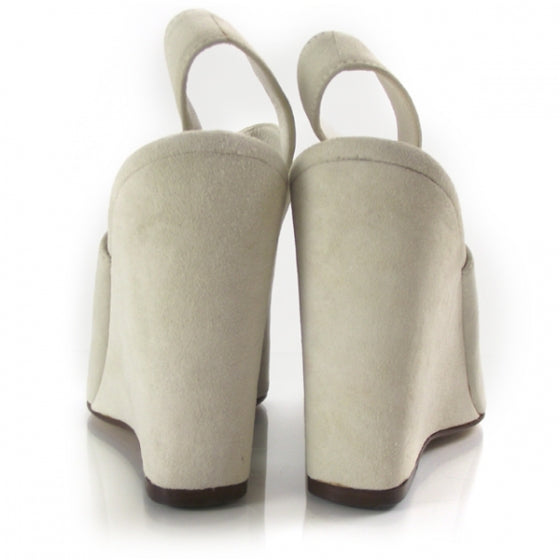 Suede Platform Wedge Sandals 38.5