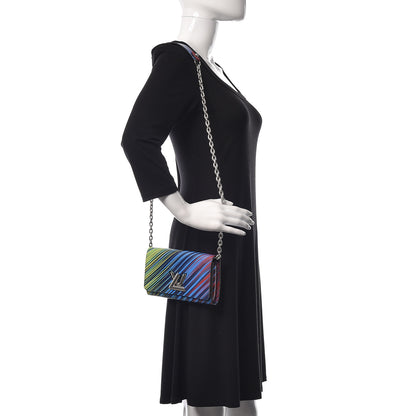Louis Vuitton Epi Tropical Printed Twist Chain Wallet Vert Rouge 2 of 9
