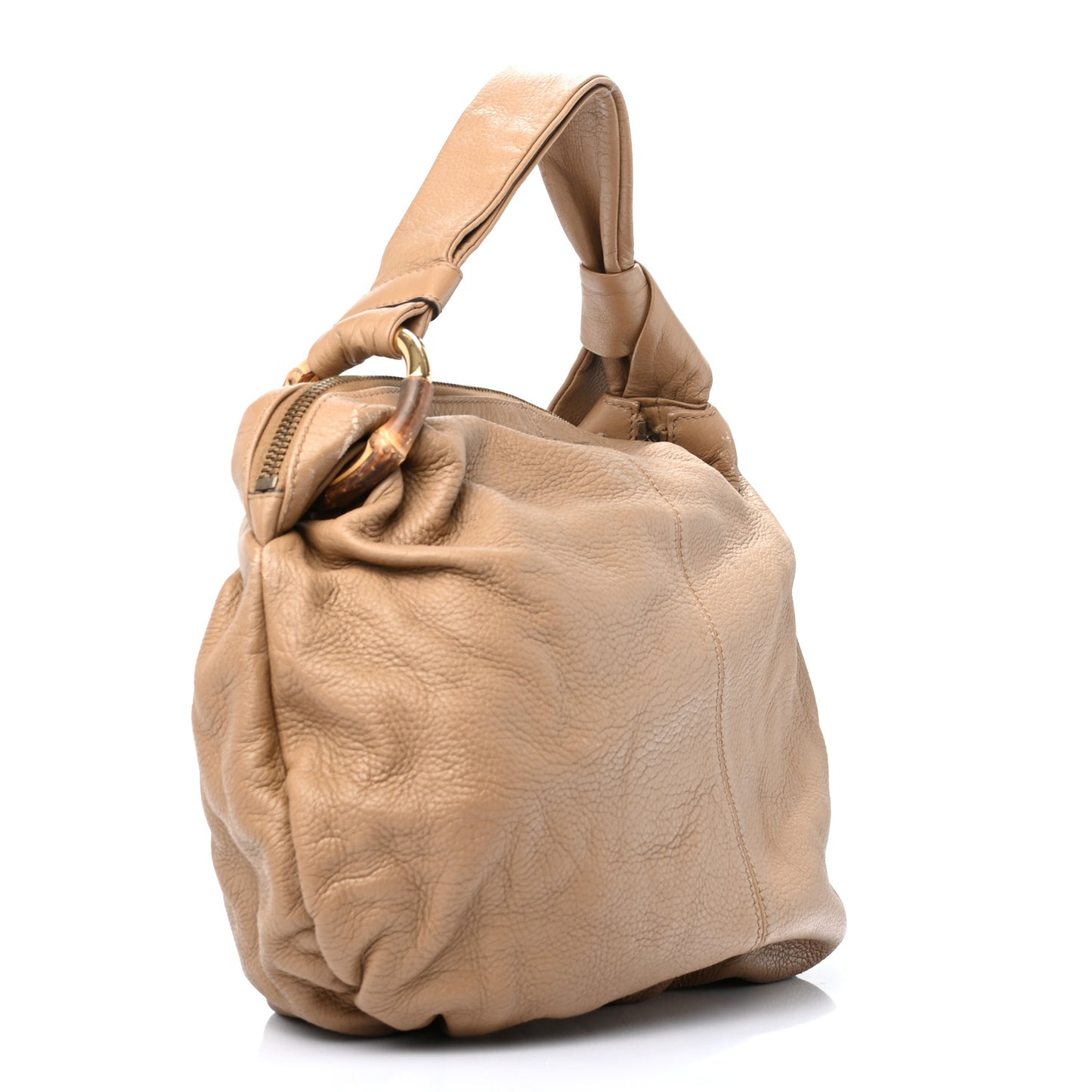 Pebbled Calfskin Medium Jungle Hobo Beige