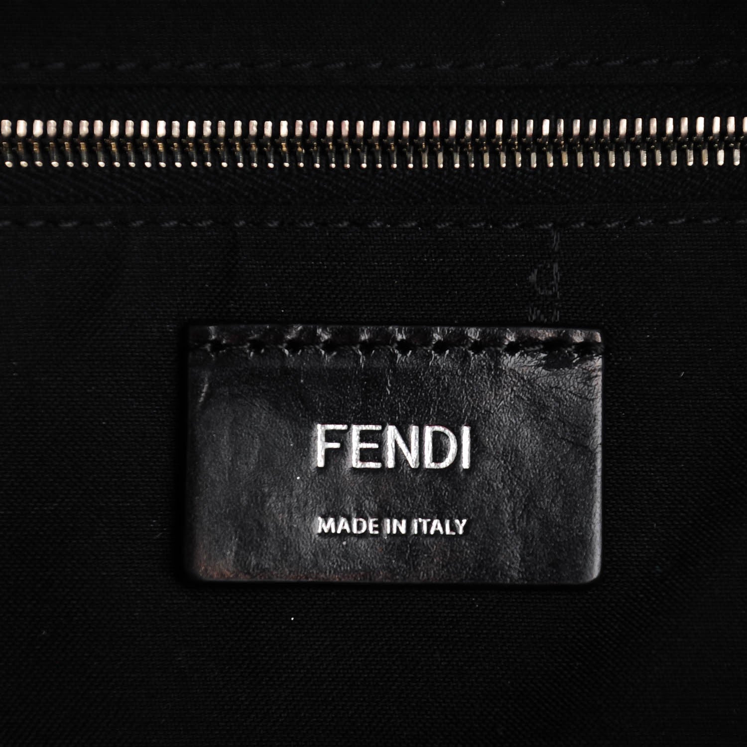 Fendi Vitello Dolce Croc Tail Backpack Black 7 of 8