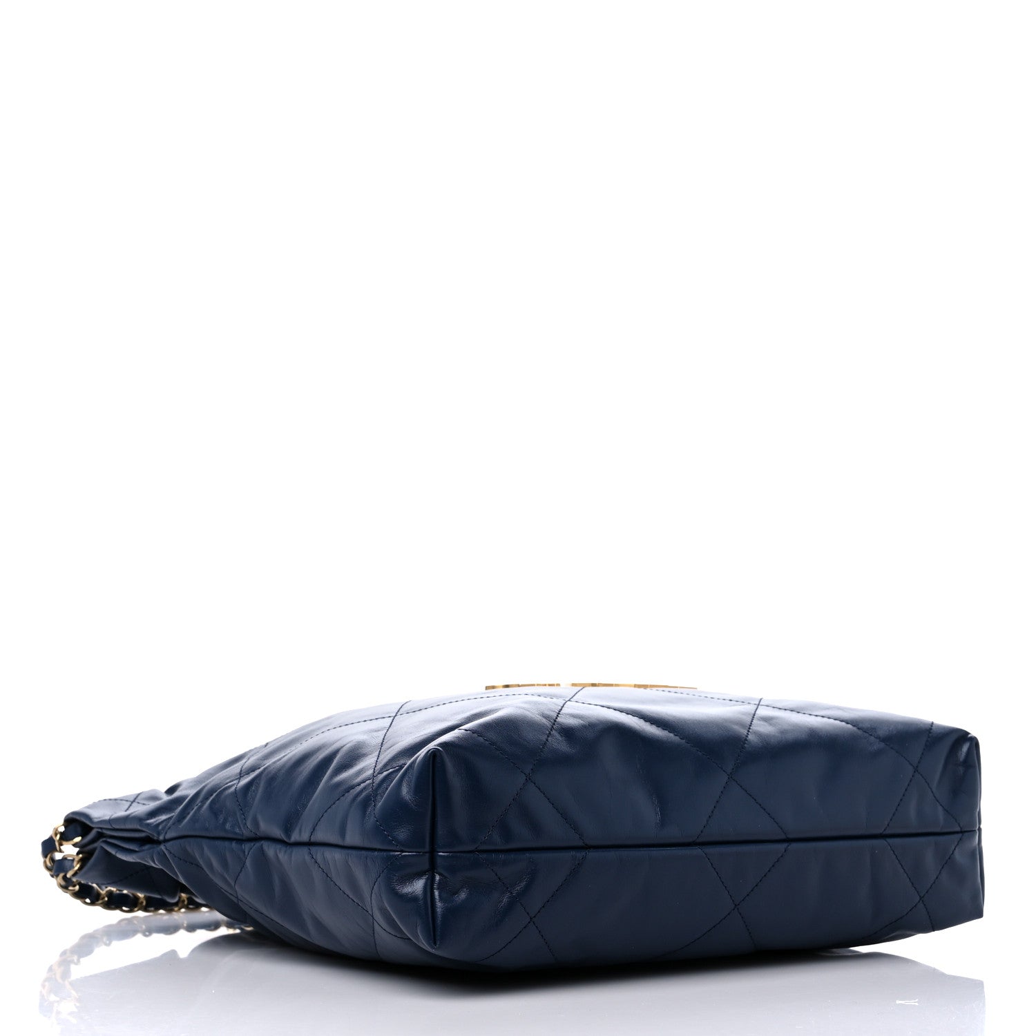 Chanel Shiny Calfskin Quilted Small Chanel 22 Navy 5 of 10