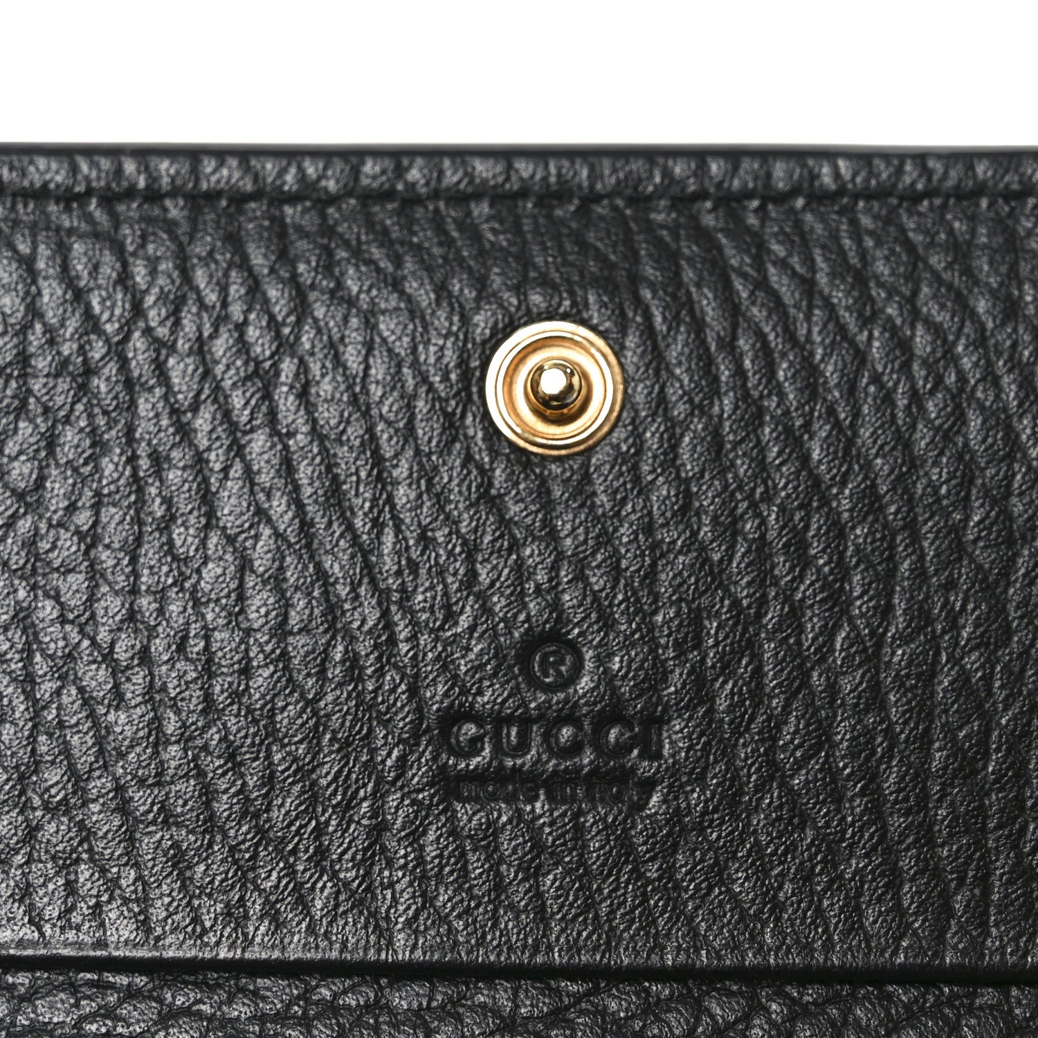 Gucci Dollar Calfskin GG Supreme Monogram GG Marmont Card Case Black Beige Ebony 6 of 9