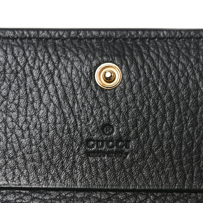 Gucci Dollar Calfskin GG Supreme Monogram GG Marmont Card Case Black Beige Ebony 6 of 9