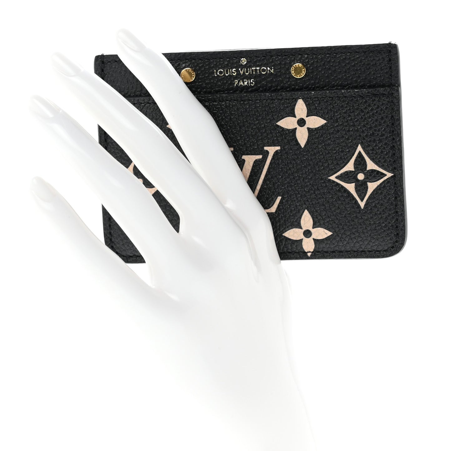 Empreinte Card Holder Black Beige