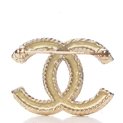Chanel Crystal CC Brooch Light Gold 3 of 5