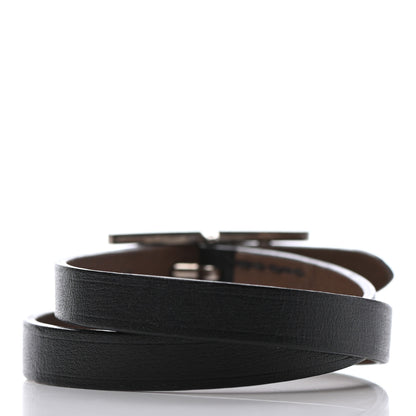 Hermes Chamonix Behapi Double Tour Bracelet XS Black Etoupe 3 of 4