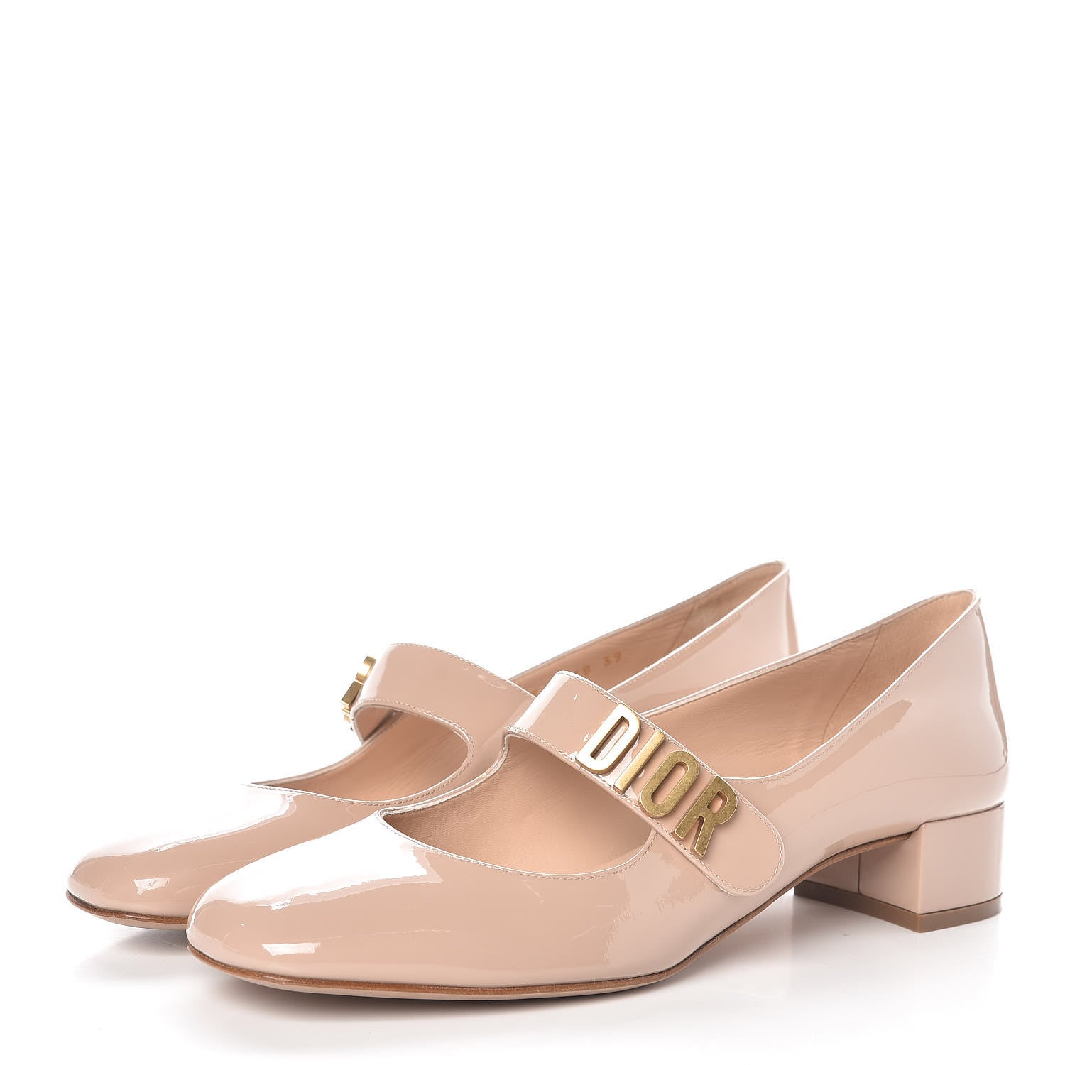 Christian Dior Patent Baby-D Ballet Pumps 39 Nude 3 of 9