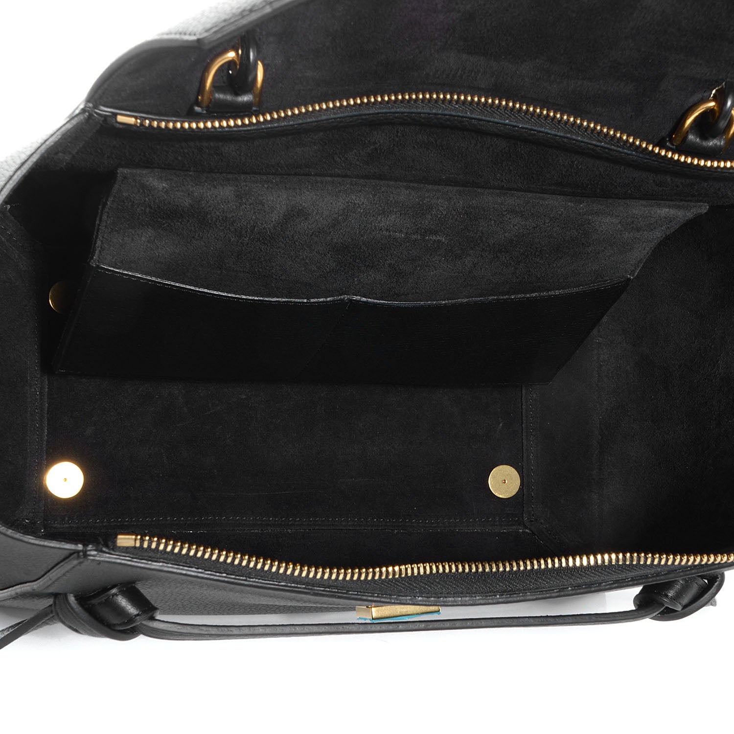 Celine Drummed Calfskin Mini Belt Bag Black 5 of 8