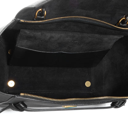 Celine Drummed Calfskin Mini Belt Bag Black 5 of 8