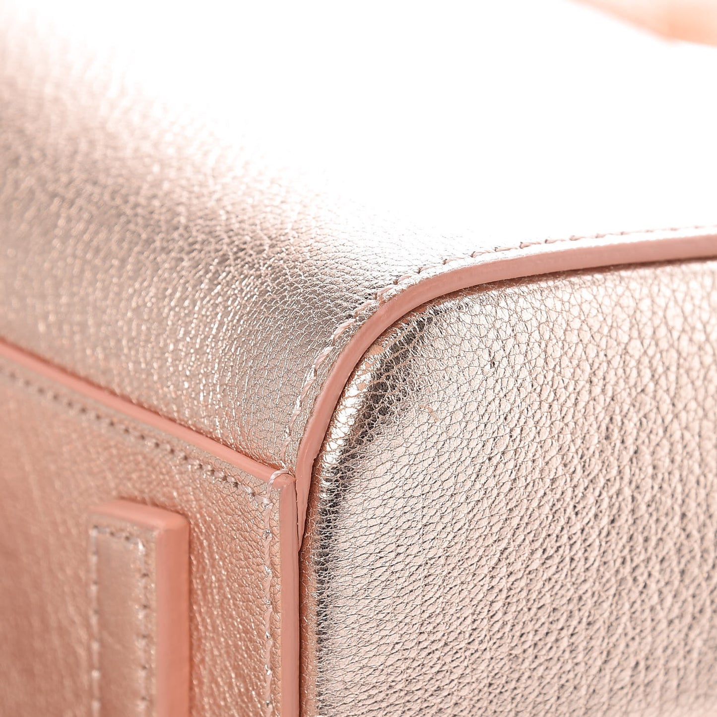 Metallic Sugar Goatskin Mini Antigona Light Pink