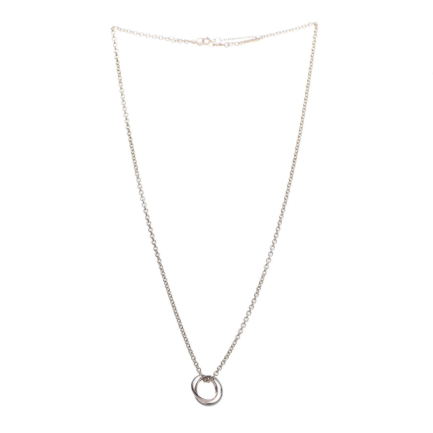 18K Pink Yellow White Gold Trinity Pendant Necklace