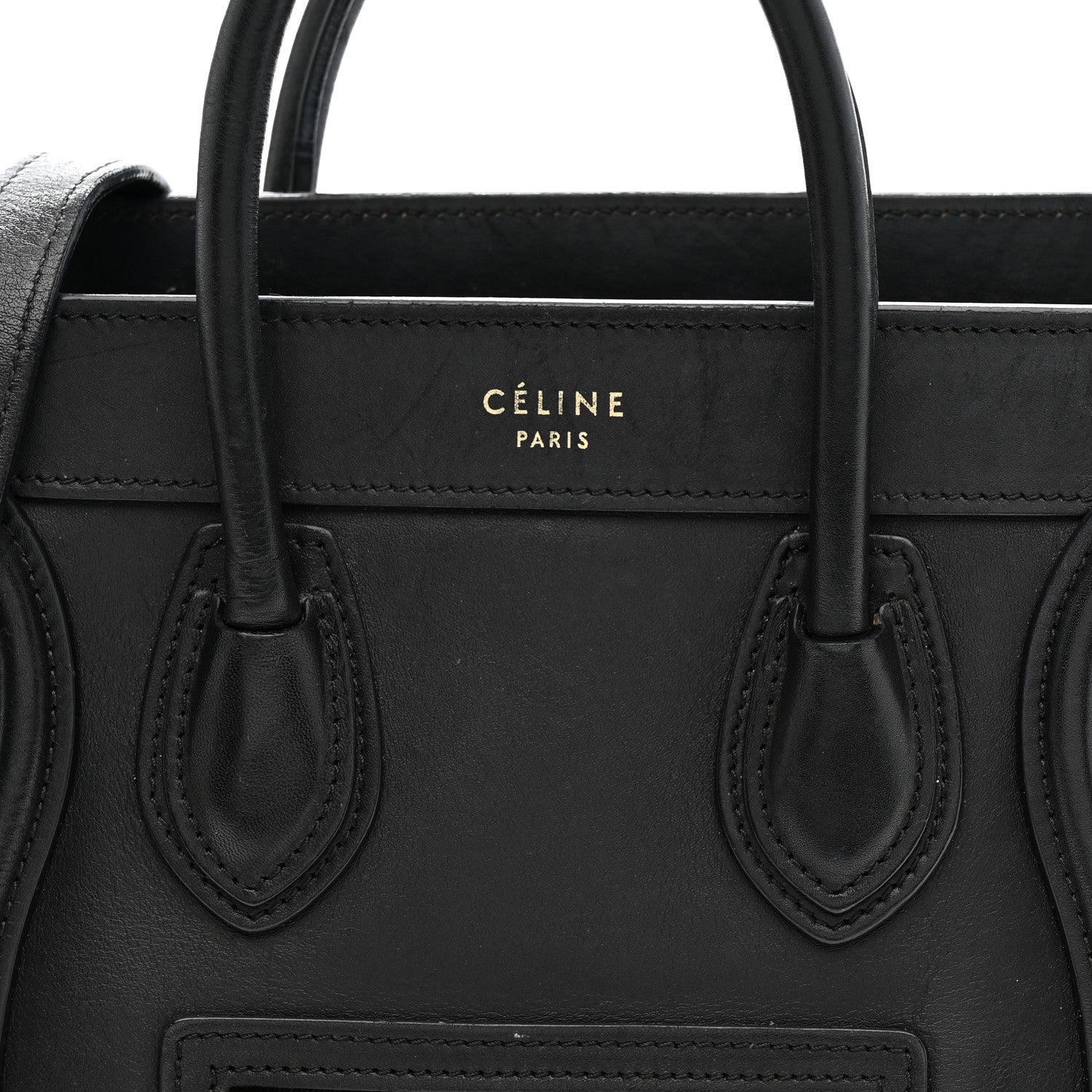 Celine Smooth Calfskin Nano Luggage Black 9 of 17