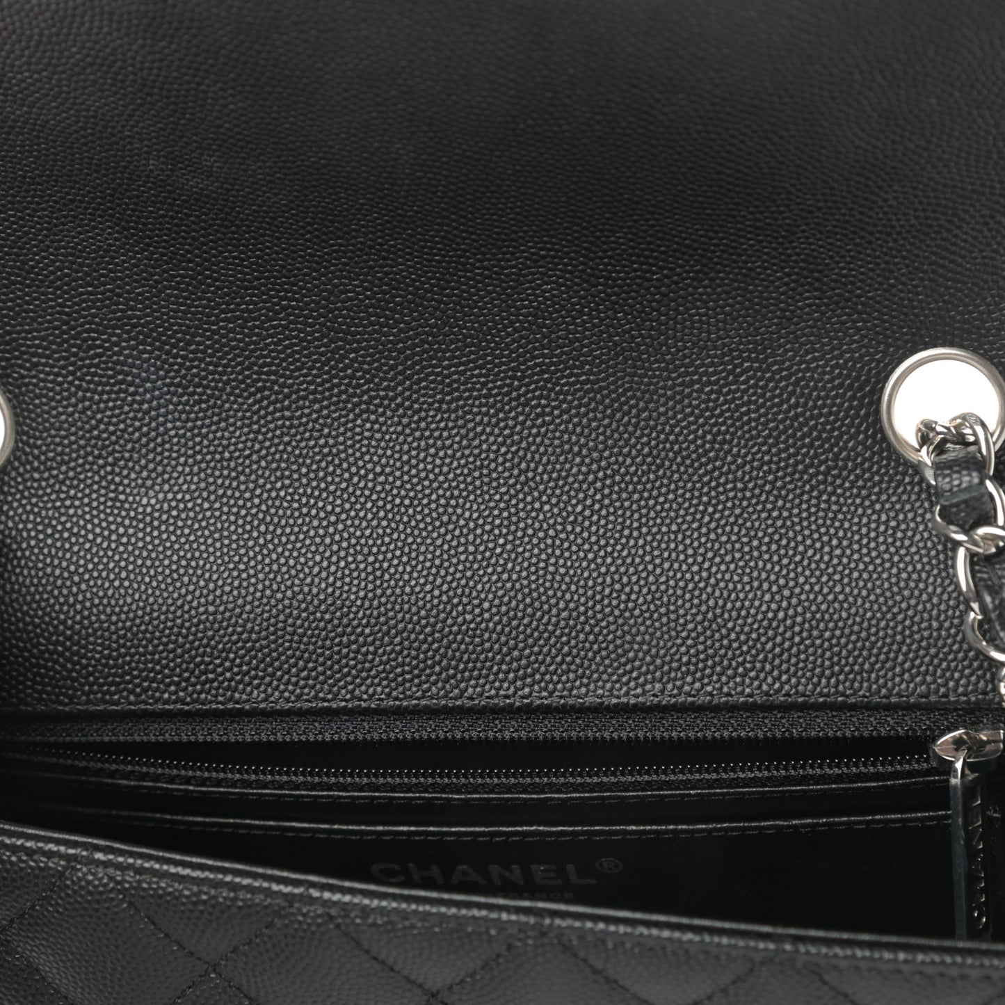 Caviar Quilted Mini Rectangular Flap Black
