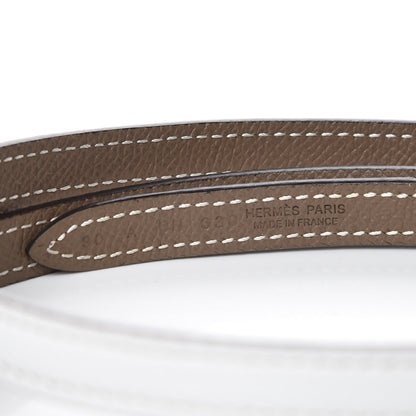 Hermes Epsom 13mm Roulis Belt 90 White Etoupe 4 of 6