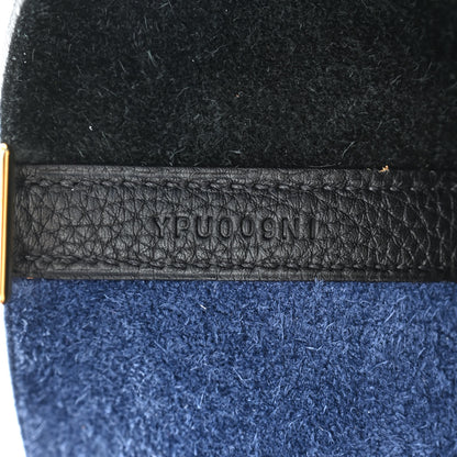 Hermes Taurillon Clemence Casaque Picotin Lock 22 MM Bleu Nuit Black Blue Frida 7 of 11